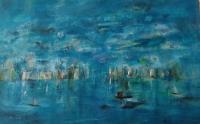Lagon ii 2024 61x38 acrylique marie ricard